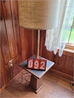floor lamp wood with built in table