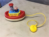 1967 VINTAGE FISHER PRICE TUGGY TOOTER =NICE WORKS