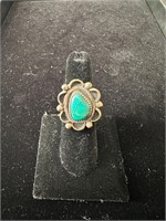 Native American Silver & Turquoise Ring