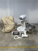 KitchenAid Professional 6 mixer with accessories