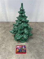 Ceramic light up Christmas tree with colored