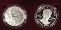 1998 KENNEDY 2 PIECE COMMEM SET, PROOF & UNC