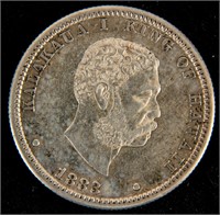 Coin 1883 Hawaii Silver Quarter CH