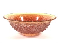 Fenton Marigold Carnival Glass Grape Vine Bowl