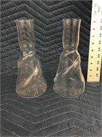 Unique French Glass Bottles Vases Eau de