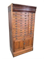 Early Wood Multi-Drawer Lawyer's Cabinet