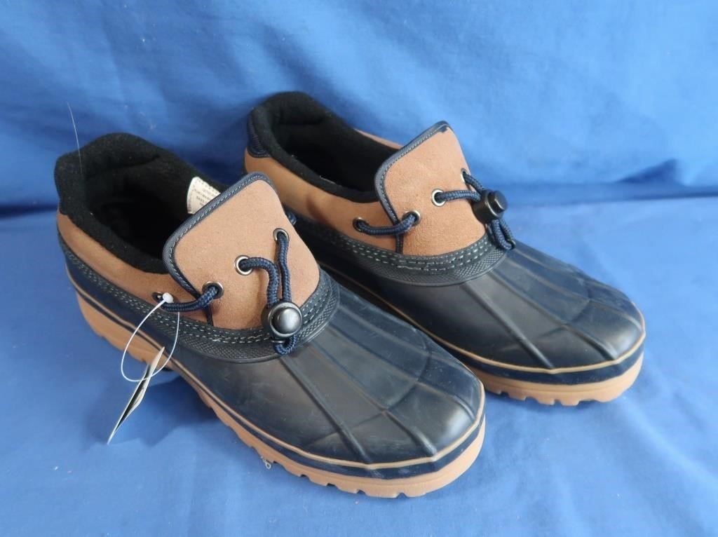 Mens Bass Waterproof Lined Duck Shoes Navy &