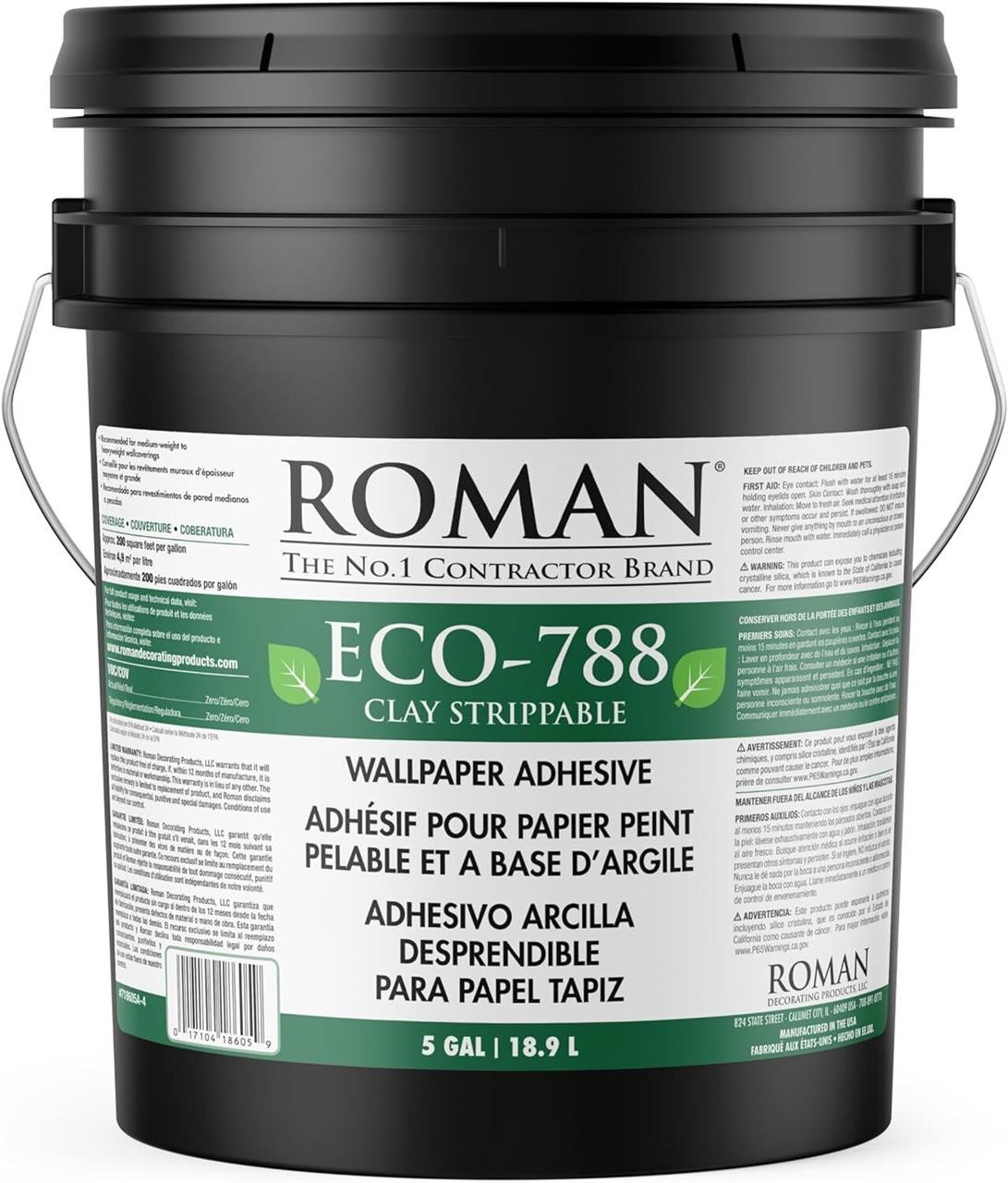 ROMAN 018605 ECO-788 Clay Wallpaper Adhesive