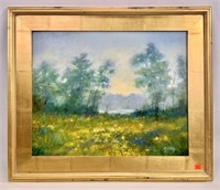 Landscape, signed, oil on art board, 15.5" x 19.5"