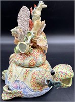 Turtle Coral Reef Whimsical Ceramic Tea Pot