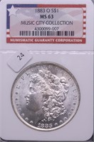 1883 O NGC MS63 MORGAN DOLLAR