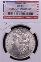 1884 O NGC MS63 MORGAN DOLLAR