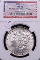 1883 NGC MS63 MORGAN DOLLAR