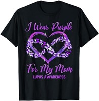 Wear Purple for My Mom Crew Neck Graphic Women’s