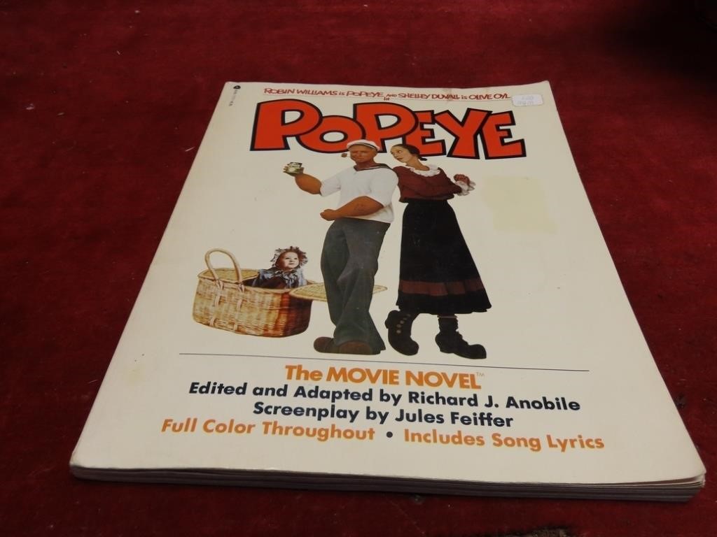 Vintage Popeye Movie novel book. Robin Williams