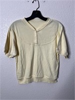 Vintage Light Yellow Femme Top Shirt