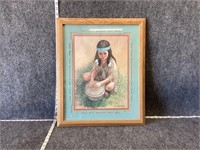 Native American Girl Print Marjorie M Anderson