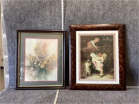 Butterflies and Children Playing Framed Prints