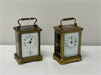 2 Brass Carriage Clocks