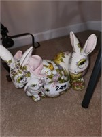 AUDRA'S BUNNYS HAND PAINTED 12" W FAMILY OF