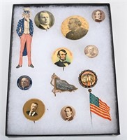 LINCOLN, ROOSEVELY, & MORE POLITICAL BUTTONS