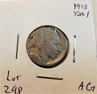 1913 Buffalo Nickel Variety One AG