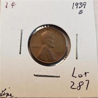 1939S Wheat Cent F