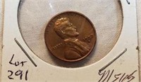 1957D Wheat Cent MS65