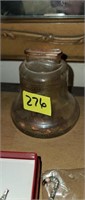 Vintage Glass Bell Coin Bank