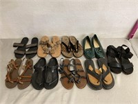 9 Pairs Of Women’s Sandals Size 10