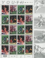 Youth Team Sports, Full Sheet of 20
