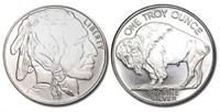 1 oz Buffalo Design Silver Round - .999 Pure