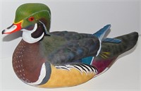 VINTAGE DUCKS UNLIMITED ART DECOY - WOOD DUCK