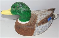 DUCK DECOY HAND CARVED PAINTED - L DUDLEY 2015