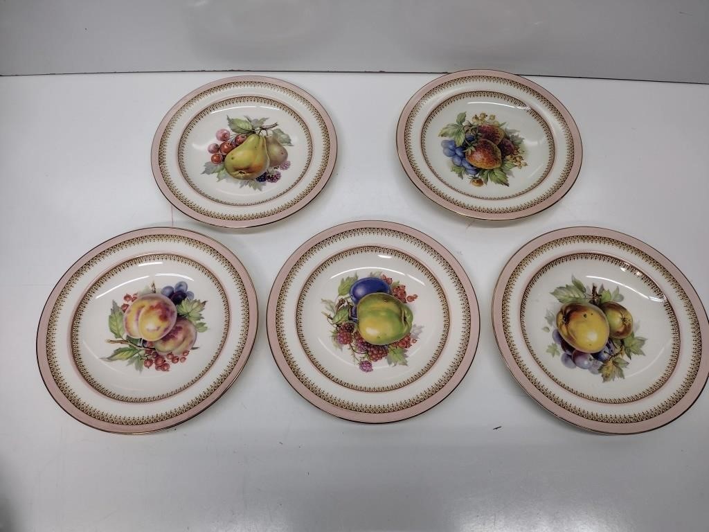 Crown Ducal English Ceramic Fruit Plates