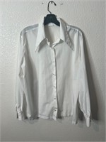 Vintage 80s Sears Femme Button Up Top Shirt
