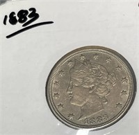U.S. V-Nickel 1883 FIRST YEAR