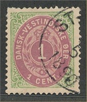 DANISH WEST INDIES #5b USED VF