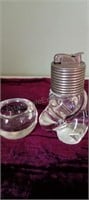 MCM Lead Crystal Lighter and Ashtray