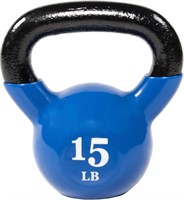 BalanceFrom Vinyl Coated Kettlebell  15 Pounds