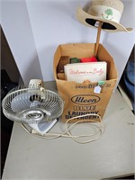 Books, Hat, Fan