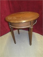 ROUND END TABLE WITH ONE DRAWER BY KROEHLER