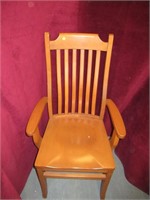 SINGLE SOLID WOODEN ARM CHAIR