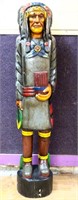 77in wood cigar indian
