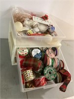 Plastic storage drawer with sewing ribbons
