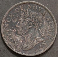 Canada NS-1C2 Nova Scotia George lV 1824 ½ Penny T