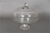 Vintage Canfield Diamond Cake Stand & Dome