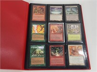 BINDER FULL OF VINTAGE MTG MAGIC TRADING CARDS