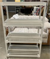 Plastic 4-Tier Utility Shelf