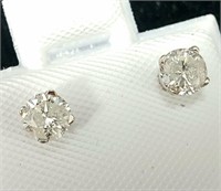 $1600 14K  Natural Diamond (0.48ct) Earrings